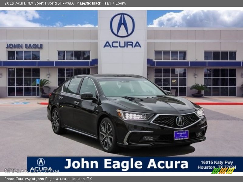 Majestic Black Pearl / Ebony 2019 Acura RLX Sport Hybrid SH-AWD