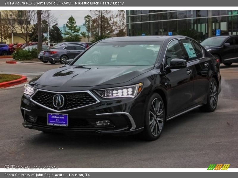 Majestic Black Pearl / Ebony 2019 Acura RLX Sport Hybrid SH-AWD