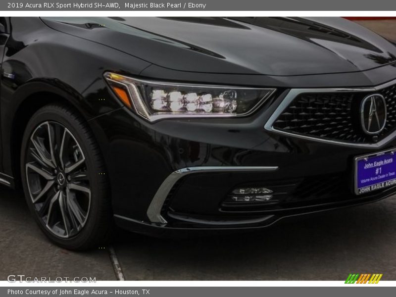 Majestic Black Pearl / Ebony 2019 Acura RLX Sport Hybrid SH-AWD