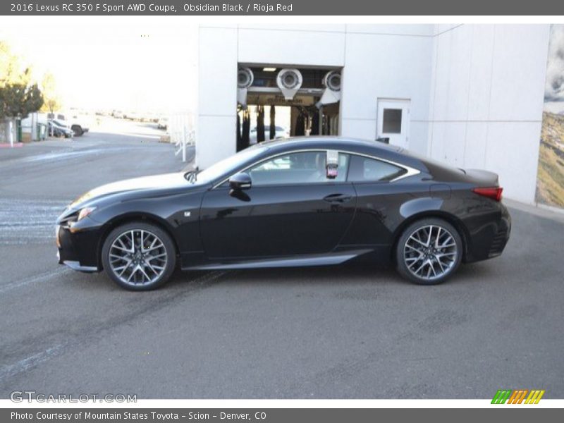 Obsidian Black / Rioja Red 2016 Lexus RC 350 F Sport AWD Coupe