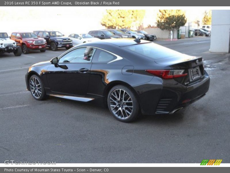 Obsidian Black / Rioja Red 2016 Lexus RC 350 F Sport AWD Coupe
