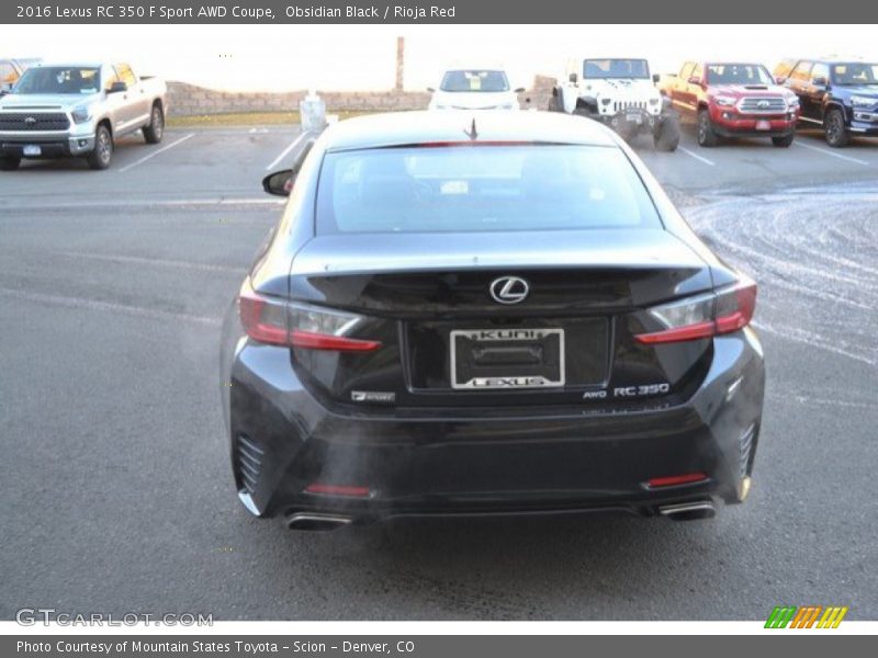 Obsidian Black / Rioja Red 2016 Lexus RC 350 F Sport AWD Coupe