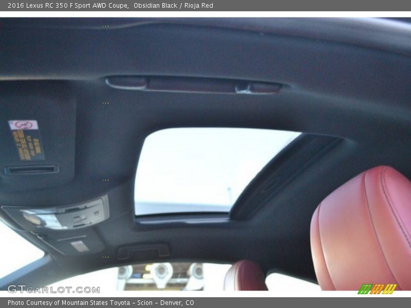 Obsidian Black / Rioja Red 2016 Lexus RC 350 F Sport AWD Coupe