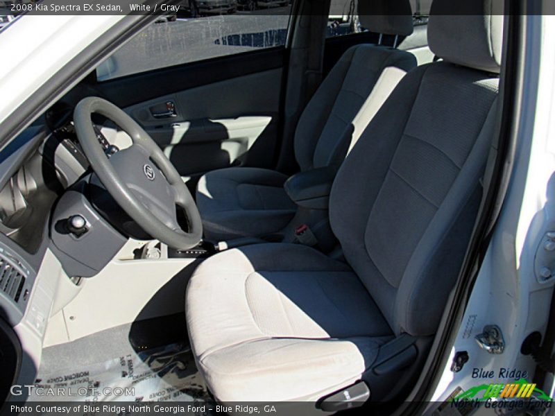 White / Gray 2008 Kia Spectra EX Sedan