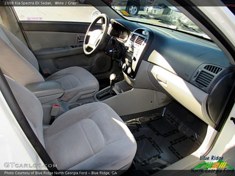 White / Gray 2008 Kia Spectra EX Sedan