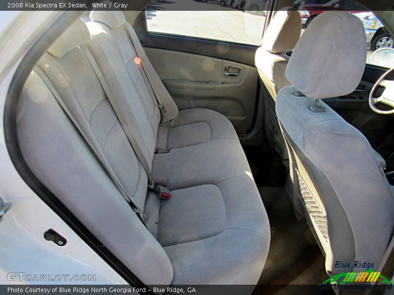 White / Gray 2008 Kia Spectra EX Sedan