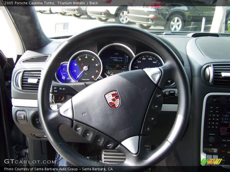 Titanium Metallic / Black 2005 Porsche Cayenne Turbo