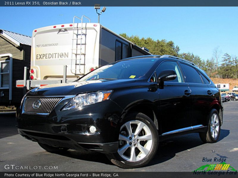 Obsidian Black / Black 2011 Lexus RX 350