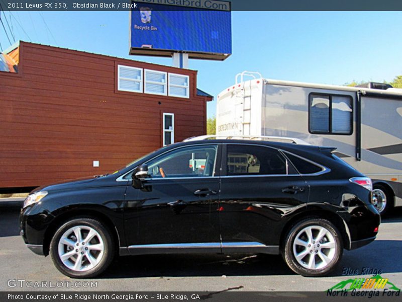 Obsidian Black / Black 2011 Lexus RX 350