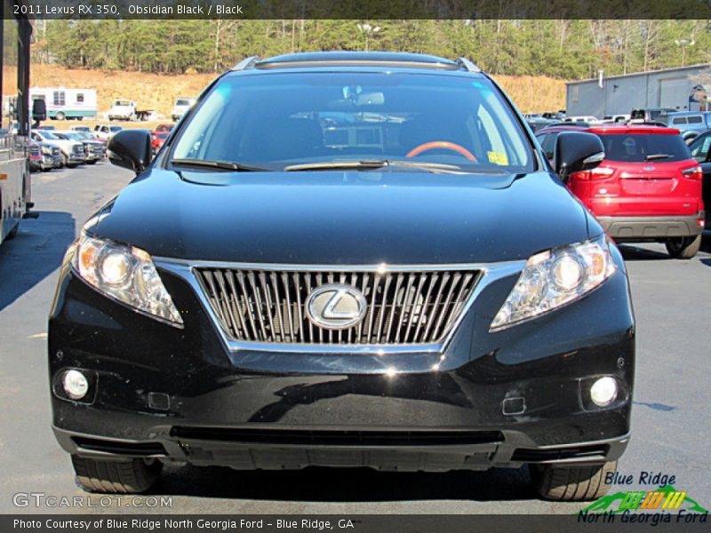 Obsidian Black / Black 2011 Lexus RX 350