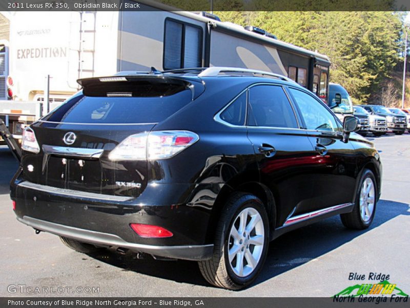 Obsidian Black / Black 2011 Lexus RX 350