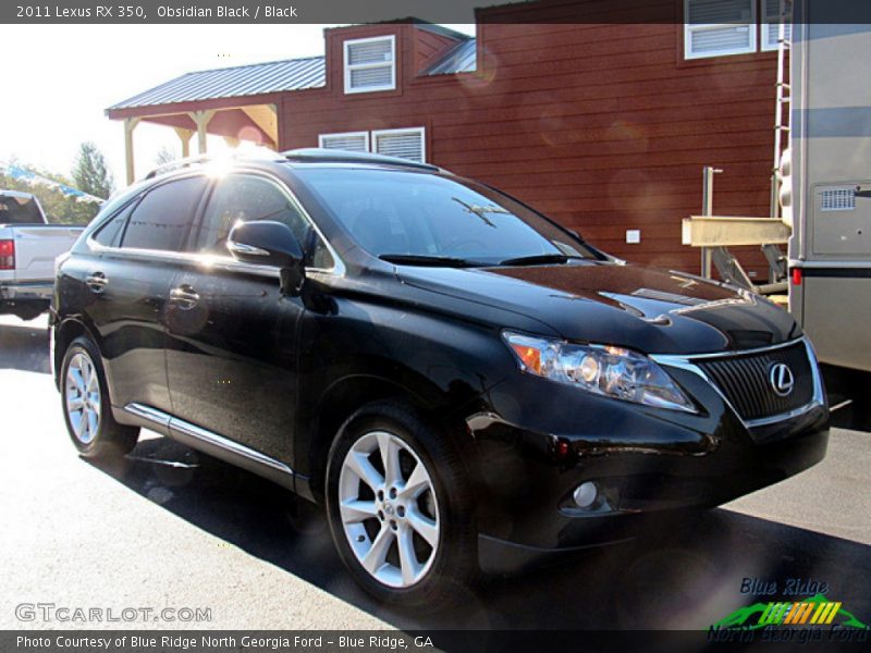 Obsidian Black / Black 2011 Lexus RX 350