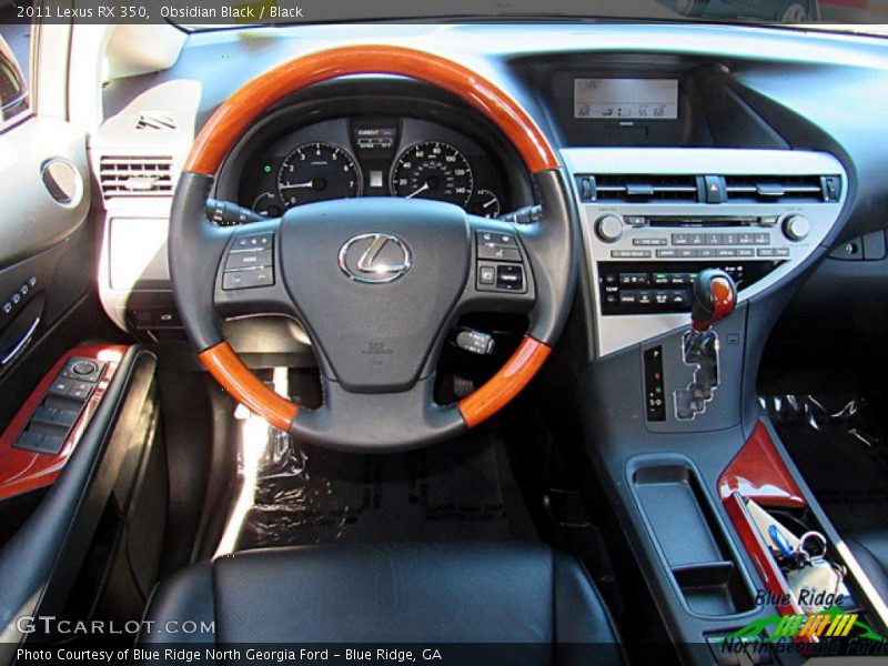 Obsidian Black / Black 2011 Lexus RX 350
