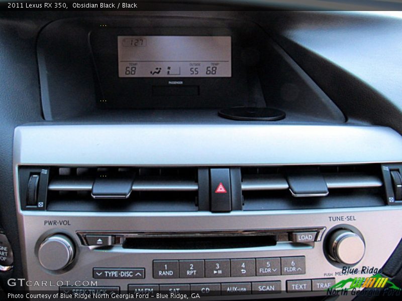 Obsidian Black / Black 2011 Lexus RX 350