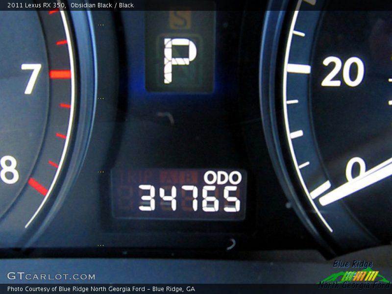 Obsidian Black / Black 2011 Lexus RX 350