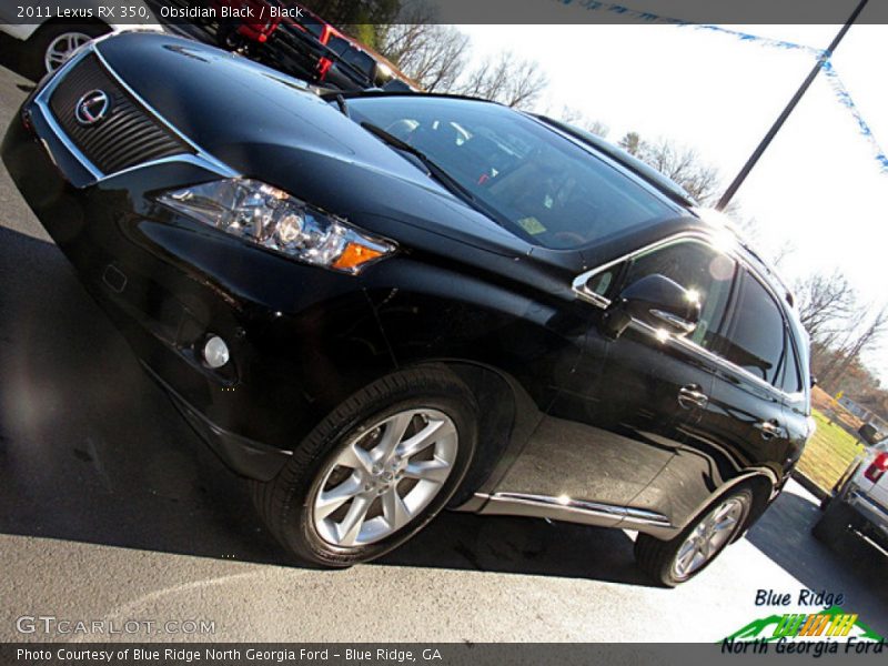 Obsidian Black / Black 2011 Lexus RX 350