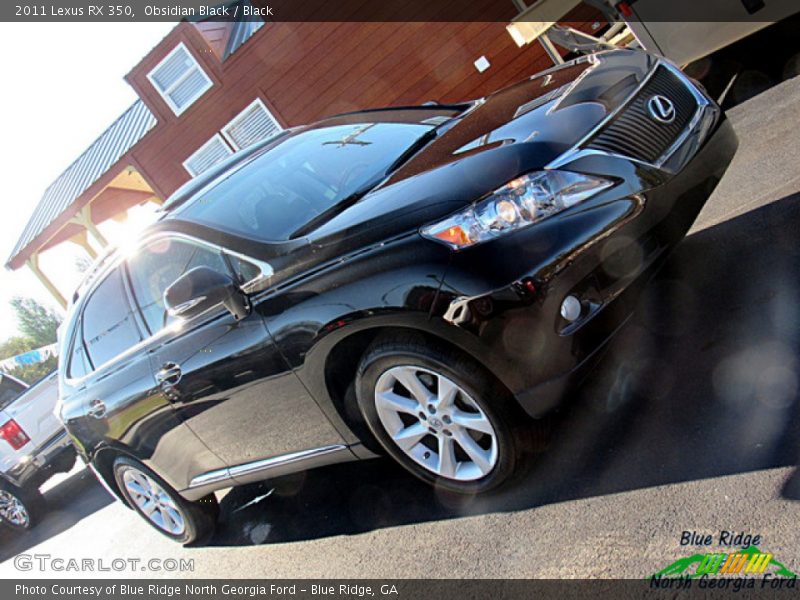 Obsidian Black / Black 2011 Lexus RX 350