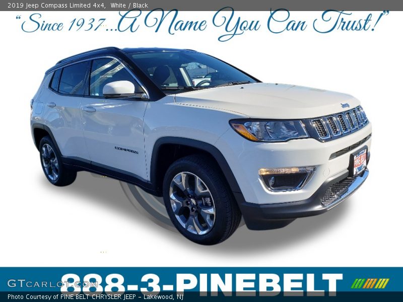 White / Black 2019 Jeep Compass Limited 4x4