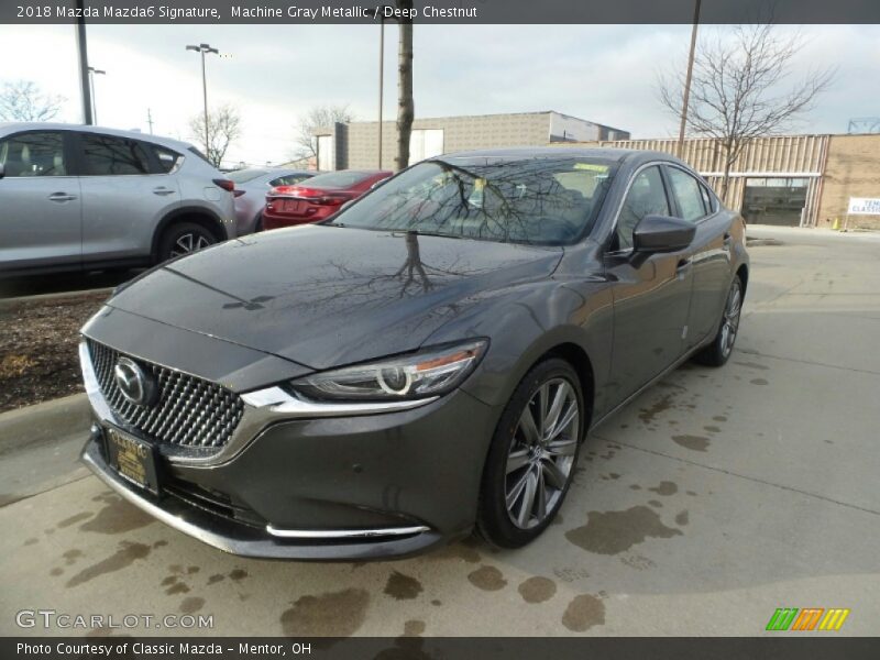 Machine Gray Metallic / Deep Chestnut 2018 Mazda Mazda6 Signature