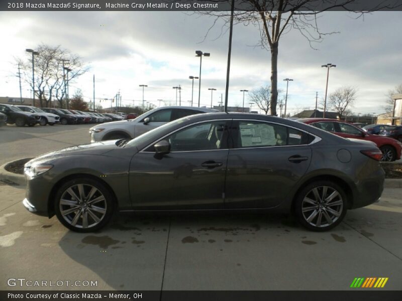 Machine Gray Metallic / Deep Chestnut 2018 Mazda Mazda6 Signature