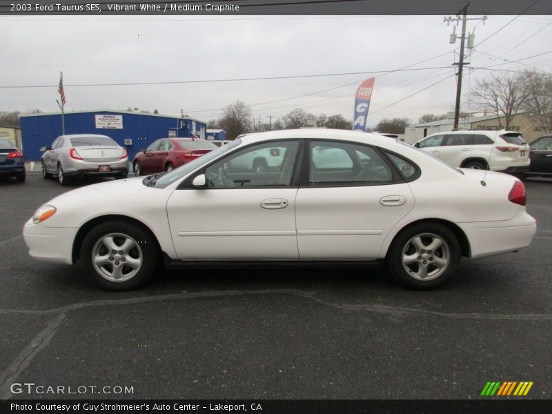 Vibrant White / Medium Graphite 2003 Ford Taurus SES