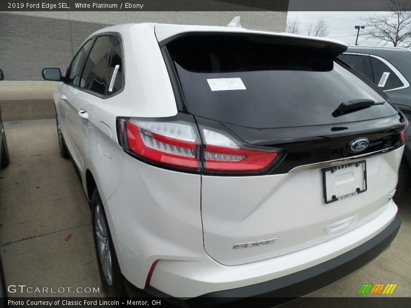 White Platinum / Ebony 2019 Ford Edge SEL