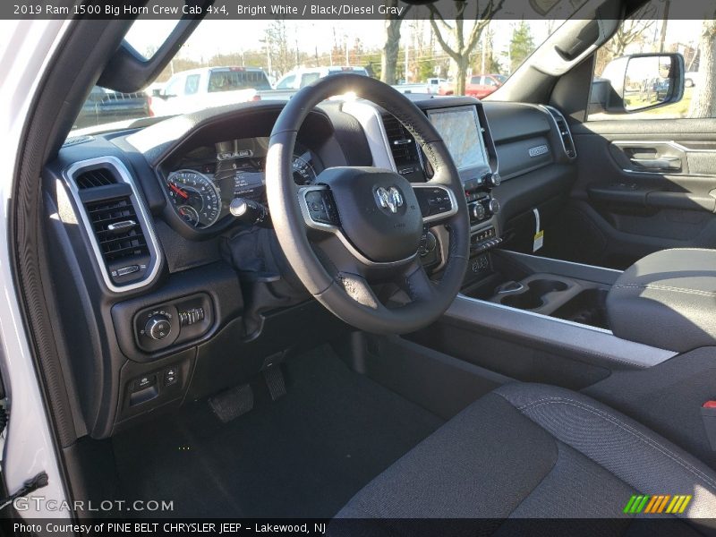 Bright White / Black/Diesel Gray 2019 Ram 1500 Big Horn Crew Cab 4x4