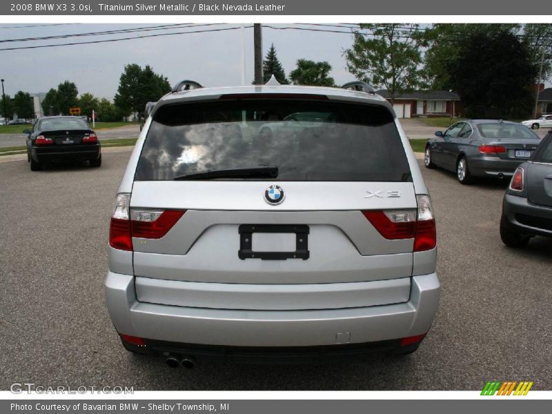 Titanium Silver Metallic / Black Nevada Leather 2008 BMW X3 3.0si