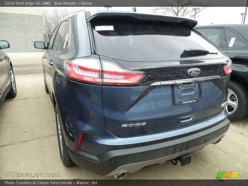Blue Metallic / Ebony 2019 Ford Edge SEL AWD