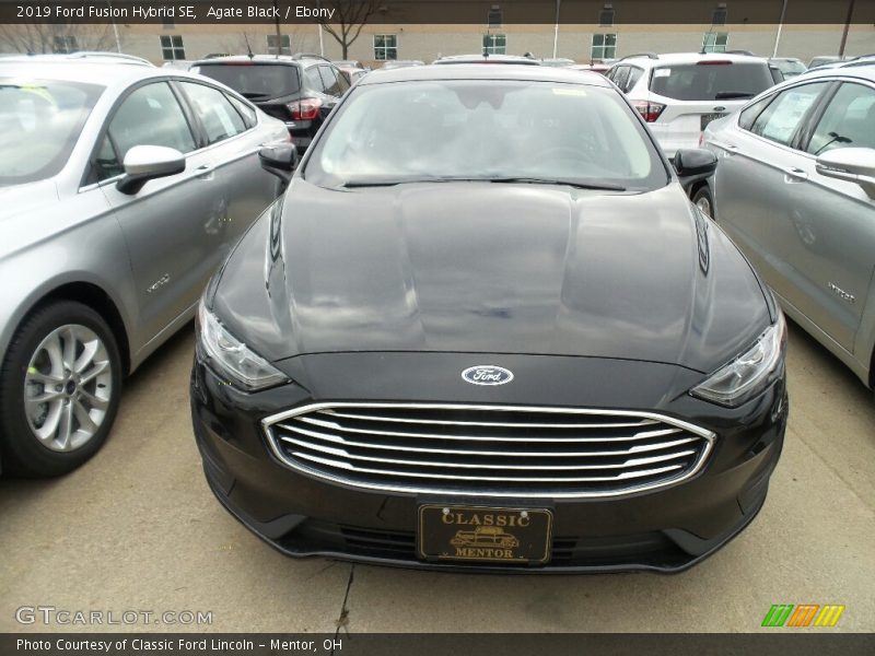 Agate Black / Ebony 2019 Ford Fusion Hybrid SE