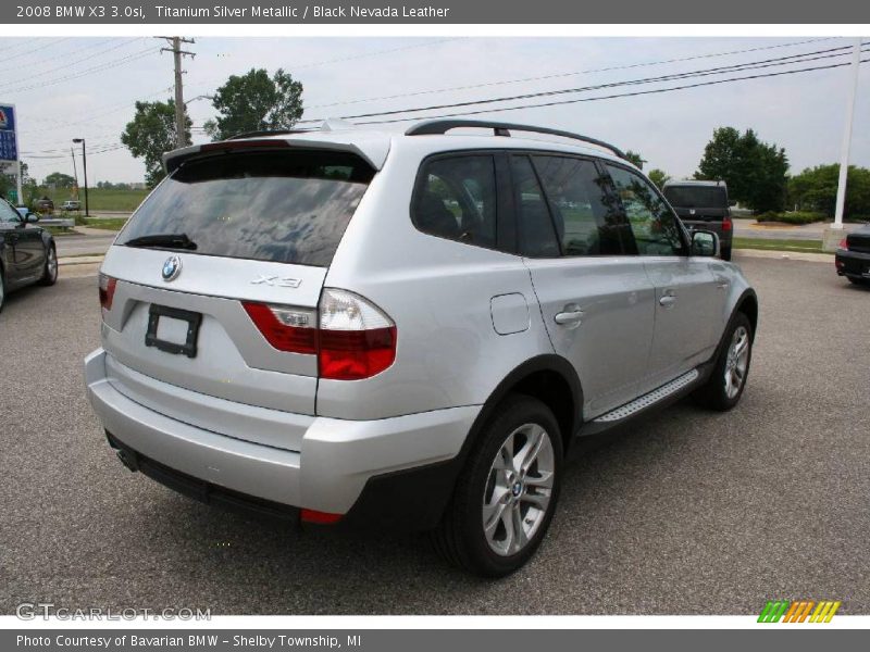 Titanium Silver Metallic / Black Nevada Leather 2008 BMW X3 3.0si