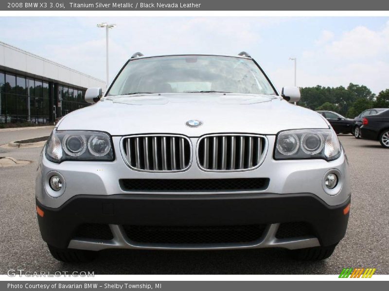 Titanium Silver Metallic / Black Nevada Leather 2008 BMW X3 3.0si