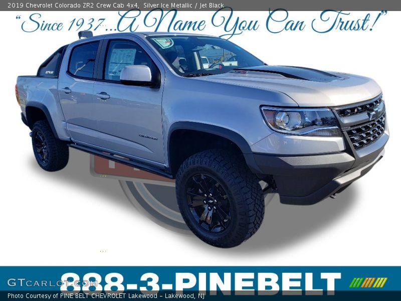 Silver Ice Metallic / Jet Black 2019 Chevrolet Colorado ZR2 Crew Cab 4x4