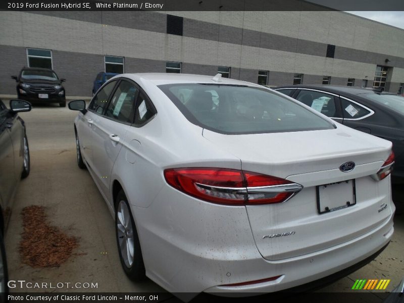 White Platinum / Ebony 2019 Ford Fusion Hybrid SE
