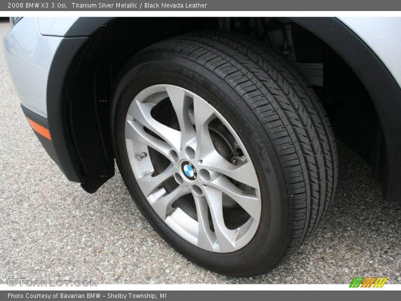 Titanium Silver Metallic / Black Nevada Leather 2008 BMW X3 3.0si