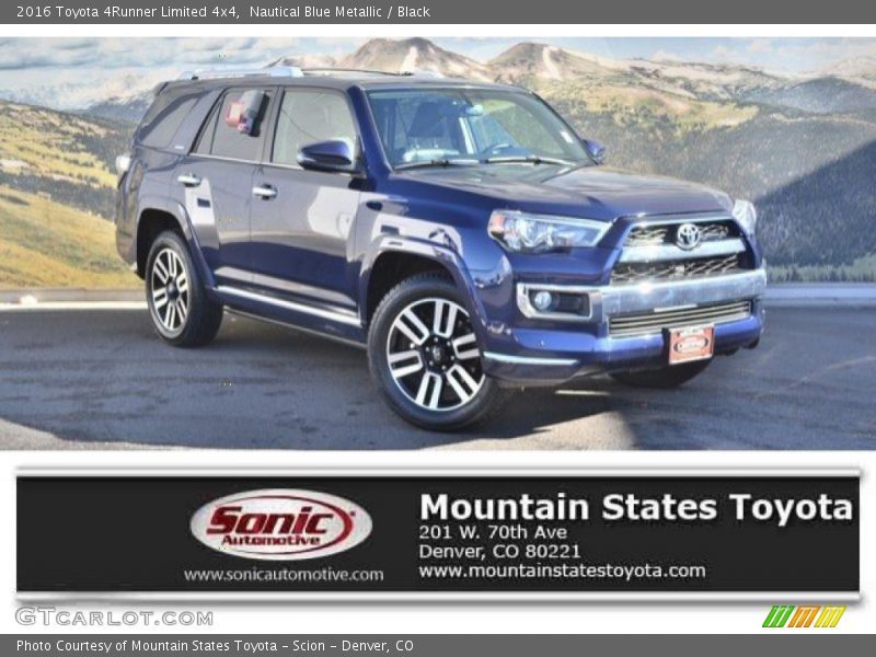 Nautical Blue Metallic / Black 2016 Toyota 4Runner Limited 4x4