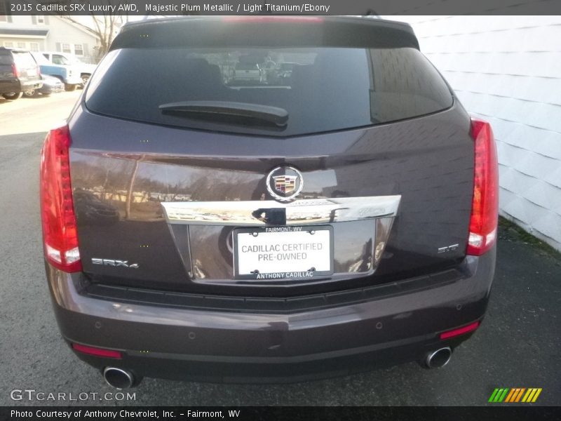 Majestic Plum Metallic / Light Titanium/Ebony 2015 Cadillac SRX Luxury AWD