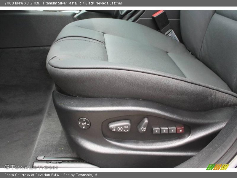 Titanium Silver Metallic / Black Nevada Leather 2008 BMW X3 3.0si