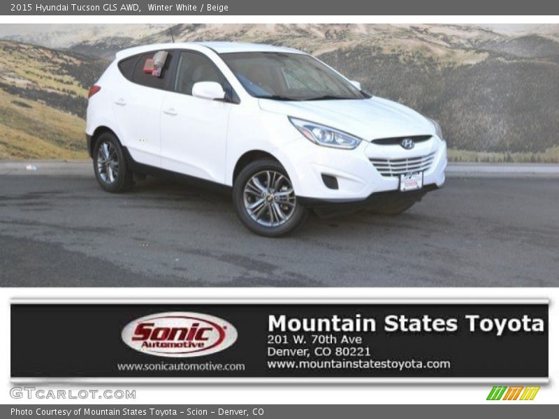 Winter White / Beige 2015 Hyundai Tucson GLS AWD