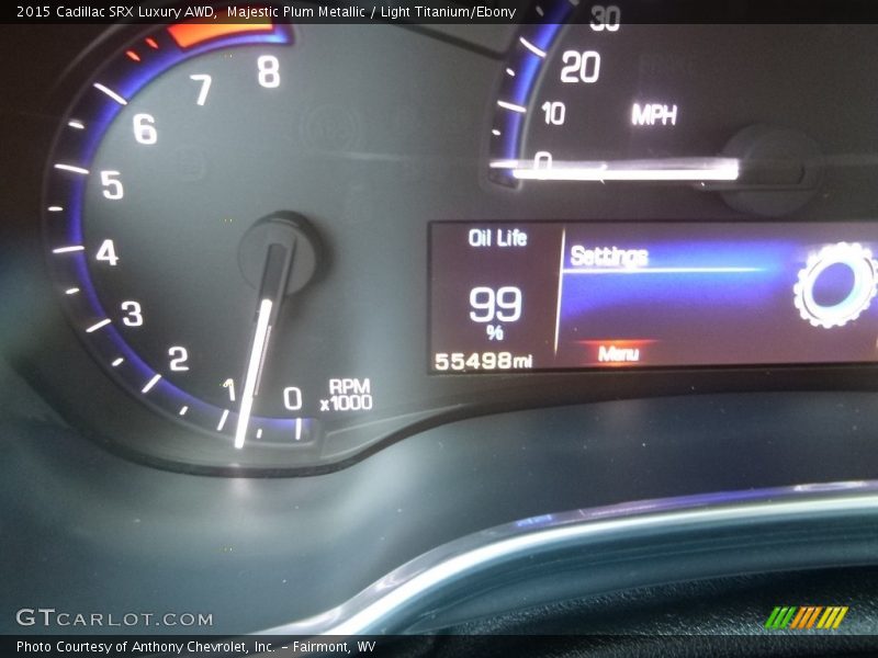 Majestic Plum Metallic / Light Titanium/Ebony 2015 Cadillac SRX Luxury AWD