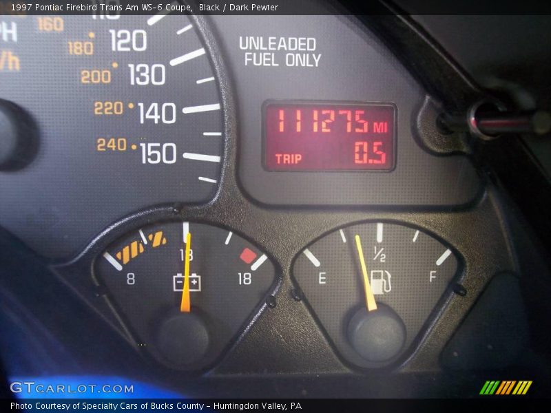 Black / Dark Pewter 1997 Pontiac Firebird Trans Am WS-6 Coupe