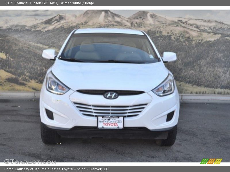 Winter White / Beige 2015 Hyundai Tucson GLS AWD