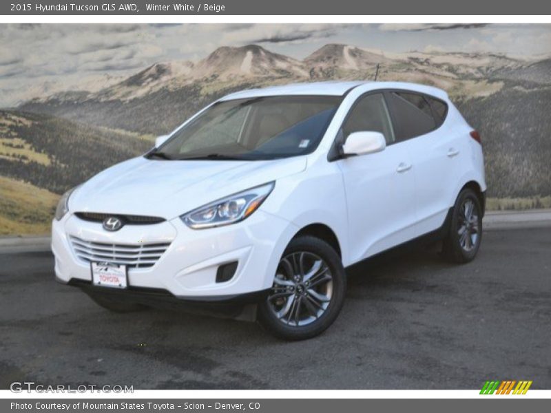 Winter White / Beige 2015 Hyundai Tucson GLS AWD