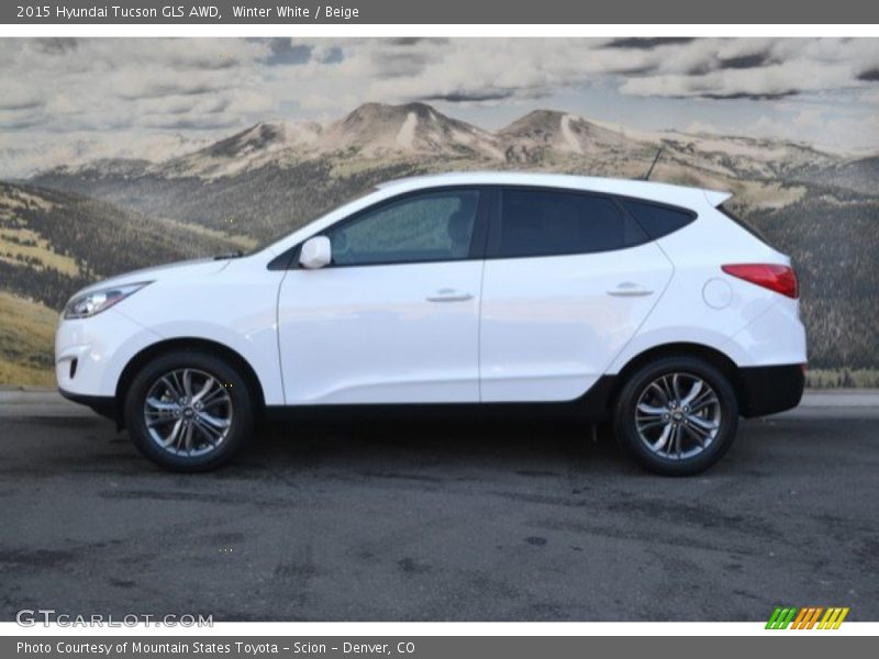 Winter White / Beige 2015 Hyundai Tucson GLS AWD