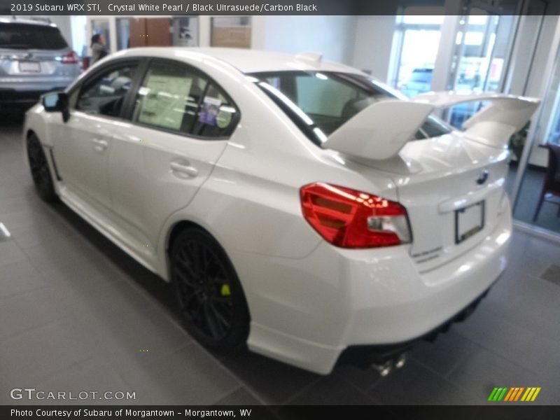 Crystal White Pearl / Black Ultrasuede/Carbon Black 2019 Subaru WRX STI