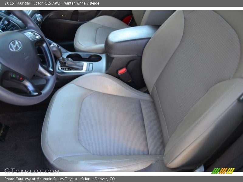 Winter White / Beige 2015 Hyundai Tucson GLS AWD