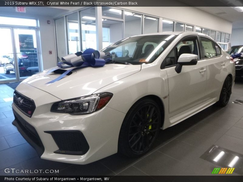 Crystal White Pearl / Black Ultrasuede/Carbon Black 2019 Subaru WRX STI