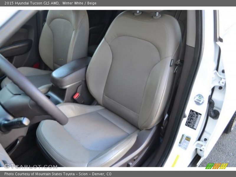Winter White / Beige 2015 Hyundai Tucson GLS AWD