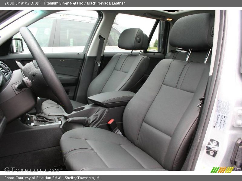 Titanium Silver Metallic / Black Nevada Leather 2008 BMW X3 3.0si