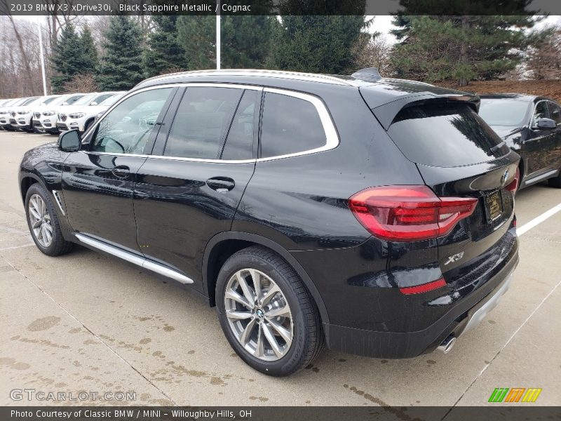 Black Sapphire Metallic / Cognac 2019 BMW X3 xDrive30i